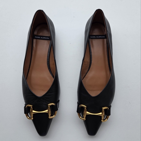 Angel Alarcon Anthropologie Macy Flat In Black Size 41 10 10.5 - Picture 5 of 13